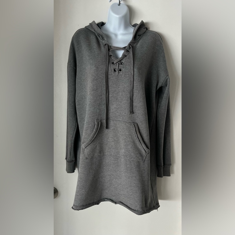 HOLLISTER Y2K Hooded Sweatshirt Mini Dress M